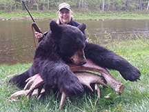 Annâ€™s 3rd sucessful black bear hunt at at taxis river outfitters