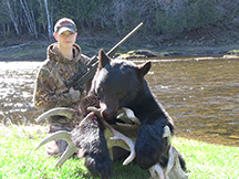 Gordon Wood JR 1st bear hunt at taxis river outfitters