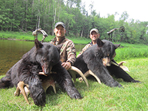 Fifth black bear hunting trip for Hornstars, Cris and Craig at taxis river outfitters
